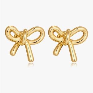 Gold Bow Knot Earrings